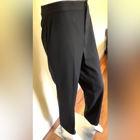 Ralph Lauren 96% fine wool black dress pants high waist straight legs US 10 - Picture 3 of 13
